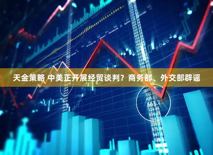 天金策略 中美正开展经贸谈判？商务部、外交部辟谣