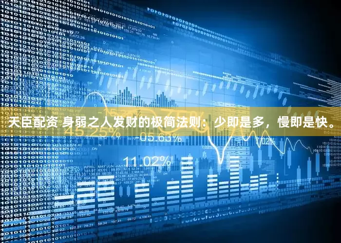 天臣配资 身弱之人发财的极简法则：少即是多，慢即是快。